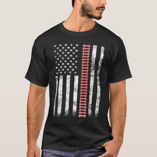 Train Railway Fan Railfan Model Railroad USA Ameri Tシャツ (正面)