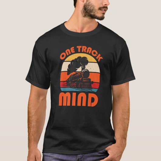 Train Saying Slogan - One Track Mind Premium Tシャツ (正面)
