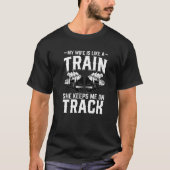 Train Station  Graphic Saying With Train  5 Tシャツ (正面)