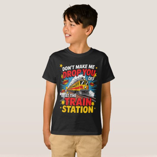 Train Station Yellowstone Take Them Train Conducto Tシャツ (正面フル)