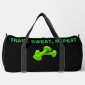 Train Sweat Repeat – Motivational Gym Bag ダッフルバッグ (正面)
