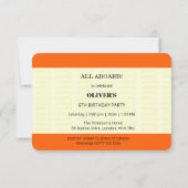 Train Ticket Inspired | Birthday 招待状 (裏面)