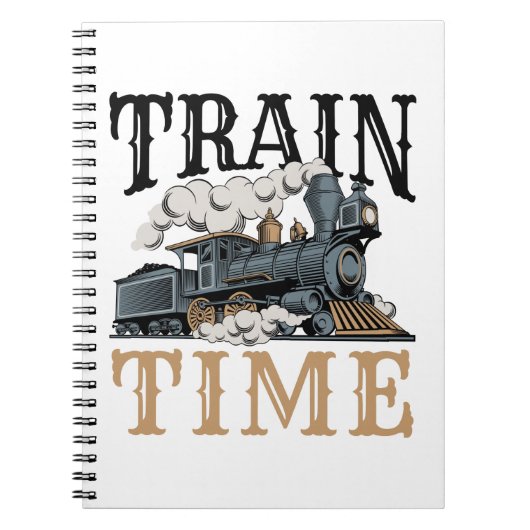 Train Time Model Railroad Railway Hobbyist ノートブック (正面)