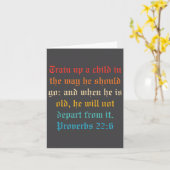 Train Up A Child In The Way He Should Go カード (黄色い花)