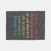 Train Up A Child In The Way He Should Go  フリースブランケット (正面(横))