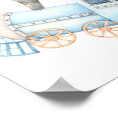 Train Welcome Sign Birthday or Baby Shower ポスター (角)