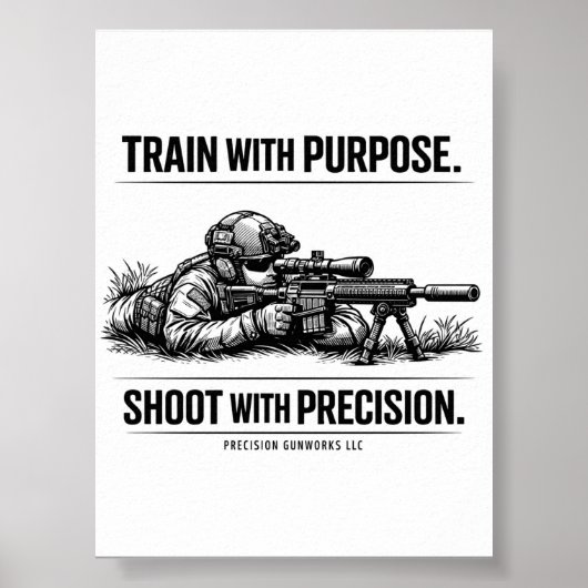 Train with Purpose Marksman Tee Printable Download ポスター (正面)