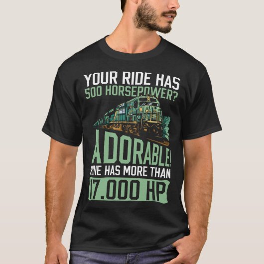 Train Worker And Railroad Worker Locomotive Engine Tシャツ (正面)