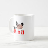Train Your Mind Motivational Brain Workout Design コーヒーマグカップ (正面左)