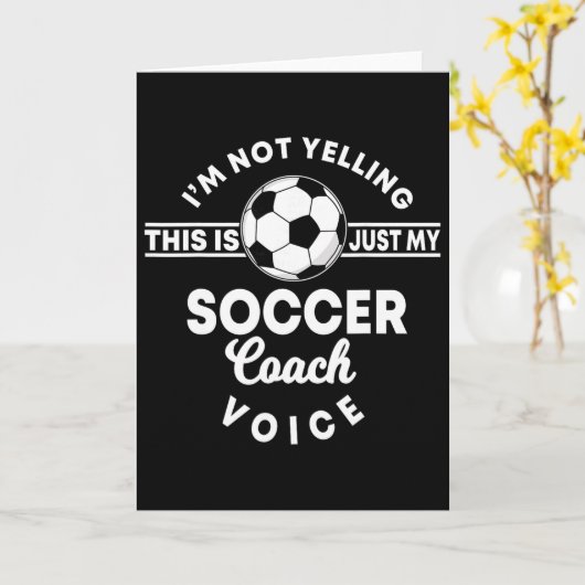 Trainer Coaching Soccer Coach Mom Dad Voice  カード (黄色い花)