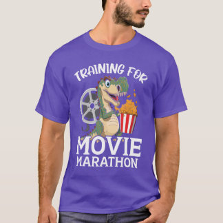 Training For Movie Marathon Movie Lover Cinema fam Tシャツ