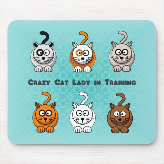 Training Mousepad熱狂するな猫の女性 マウスパッド (正面)