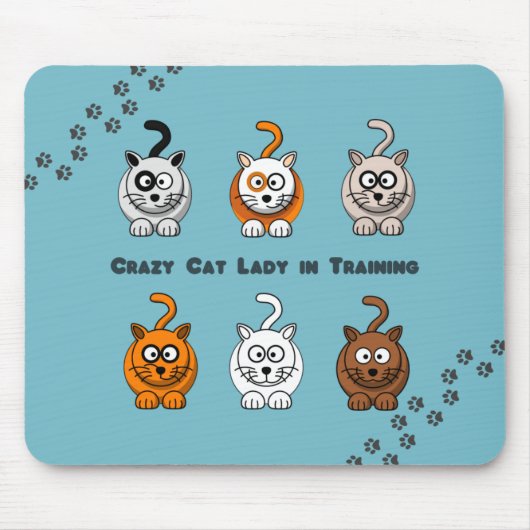 Training Mousepad熱狂するな猫の女性 マウスパッド (正面)