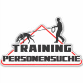Training Personensuche Aufkleber mit Jagdhund  シール (正面)