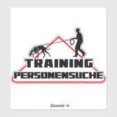 Training Personensuche Aufkleber mit Jagdhund  シール (シート)