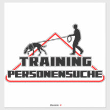 Training Personensuche Aufkleber mit Jagdhund 