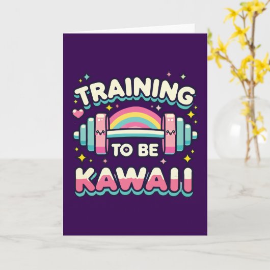 Training to beかわいい – かわいいおもしろいアニメトレーニング カード (黄色い花)