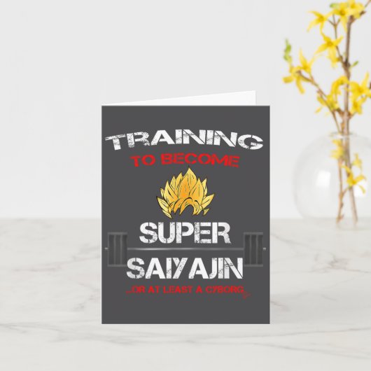 Training To Become A Super Saiyajin - Fun Fitness  カード (黄色い花)