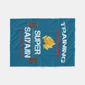 Training To Become A Super Saiyajin - Fun Fitness  フリースブランケット (正面(横))