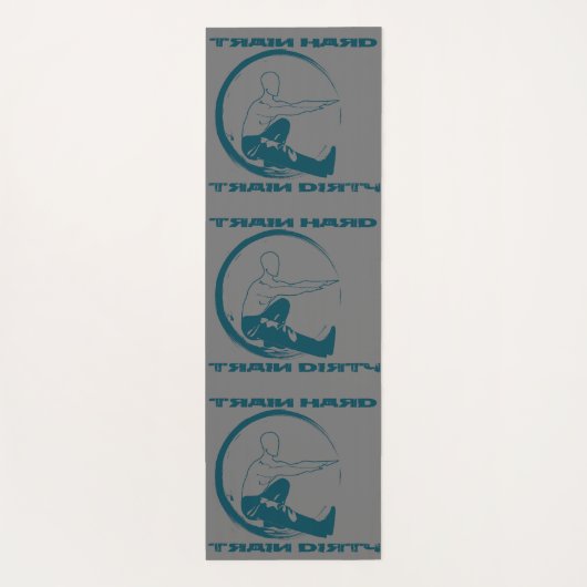 Trainingsshirt, Train hard, train dirty Motivation ヨガマット (裏面)