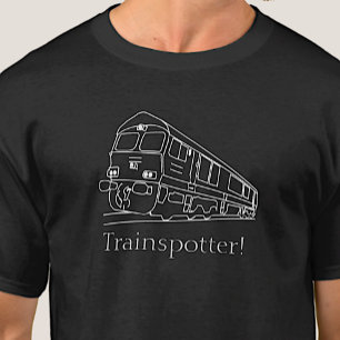 Trainspotter Train Spotter Railfan UK Railway Tシャツ