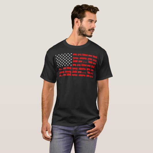 Trainthemed American Flag For Train Engineer Tシャツ (正面フル)