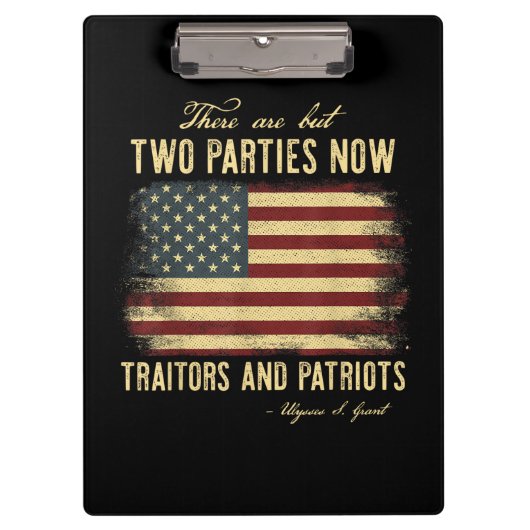 Traitors and Patriots  クリップボード (正面)