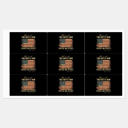 Traitors and Patriots  ラベル (シート)