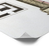 Trajanのコラム、ローマ、'Le Couses Ancien etから ポスター (角)