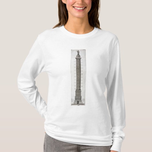 Trajanのコラム(版木、銅版、版画) Tシャツ (正面)
