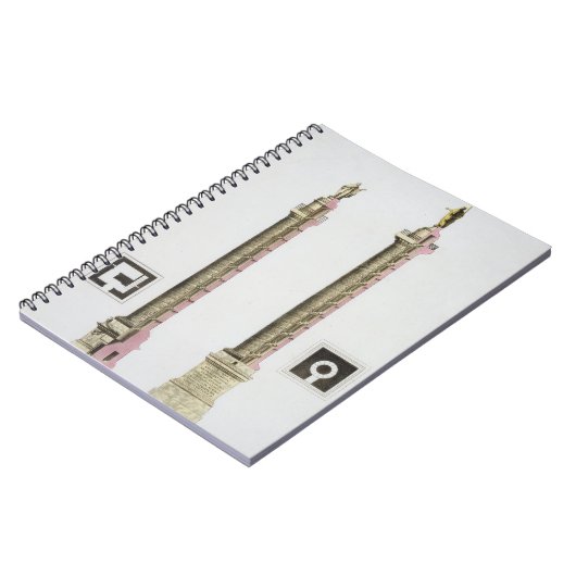 Trajanのコラム、「Le Costume Ancienからのローマ、と ノートブック (左側)