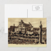 TrajanのフォーラムとMemorial Vittorio Emanuele II ポストカード (正面/裏面)