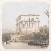 Trajan's Kiosk、Philae Egyptのハイエストラル寺院 スクエアペーパーコースター (正面)