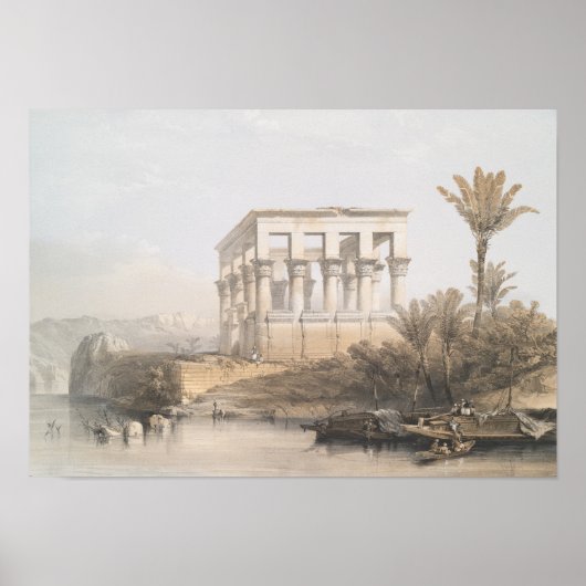 Trajan's Kiosk、Philae Egyptのハイエストラル寺院 ポスター (正面)