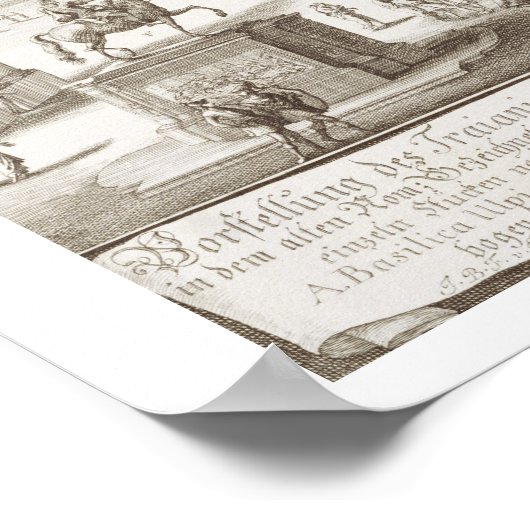 Trajan's Square Rome, from 'Entwurf einer historis ポスター (角)