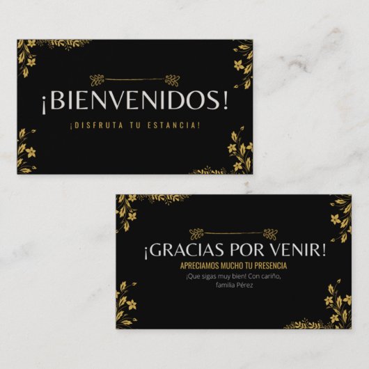 Trajeta de bienvenida 名刺 (正面/裏面)