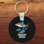 Tralalero Tralalaイタリアの脳みそ回転おもしろミーム キーホルダー (正面)