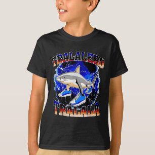 Tralalero Tralala 面白いサメ イタリアン ブレインロット Meme Tシャツ