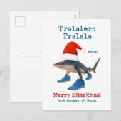 Tralalero Tralala Shark in Santa Hat シーズンポストカード (正面/裏面)