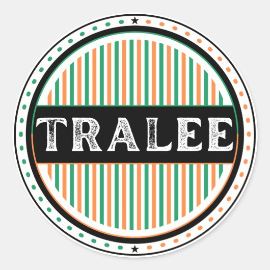 Tralee City Pride Emblem – Irish Identity ラウンドシール (正面)
