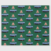 Trampoline Gymnastics Christmas Wrapping Paper ラッピングペーパー (フラット)