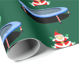 Trampoline Gymnastics Christmas Wrapping Paper ラッピングペーパー
