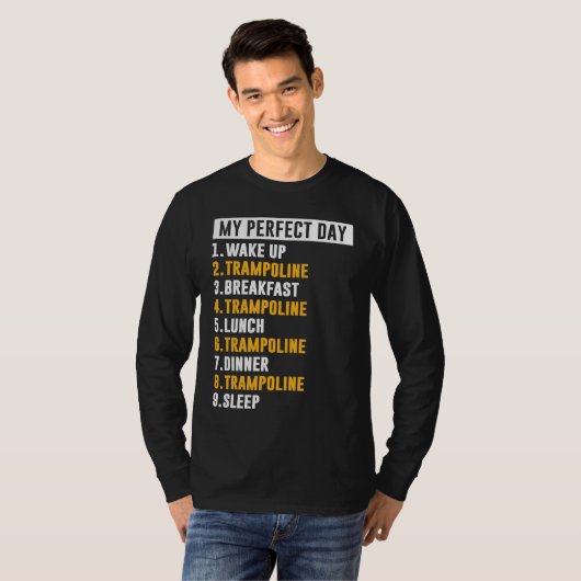 Trampoline Jumping Trampoline Gymnastics  4 Tシャツ (正面フル)