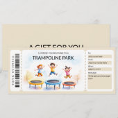 Trampoline Park Gift Certificate Template 招待状 (正面/裏面)