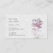 Tranparent Pink Shiny Metallic Flower 名刺 (裏面)