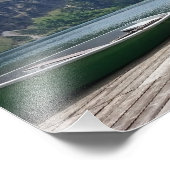 Tranquil Alpine Lake and Boats Photograph フォトプリント (角)