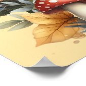 Tranquil Autumn Garden with Gnome ポスター (角)