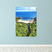 Tranquil Beach at the River Mouth – Wild Nature La キャンバスプリント (インサイチュ (ウッドフロア))