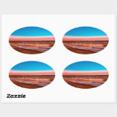 Tranquil Beach & Wave  – Summer Coastal Vibes 楕円形シール (シート)