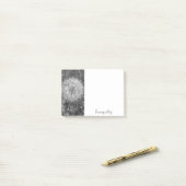 Tranquil Black & White Puff Post-It Notes ポストイット (デスク上)